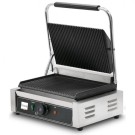 Grill Panini rainuré - 2.2kW - 425x300x200mm - Fonte nervurée - Mec