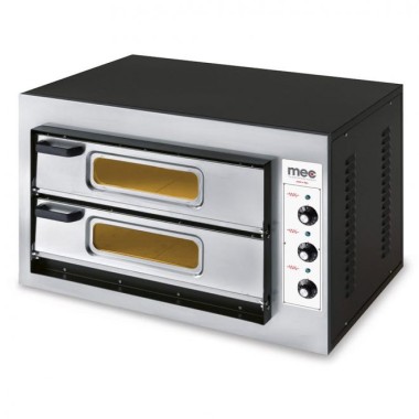 Four à pizza - 2 chambres - 6.3kW - 890x605x570mm - Max 500°C - Mec