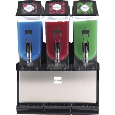 Machine à granité - 3 cuves 12L - 1220W - 585x510x820mm - LED - Mec