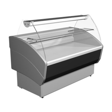 Vitrine réfrigérée positive - Noire - 1780x830x1135mm - 0/+7°C - Mec