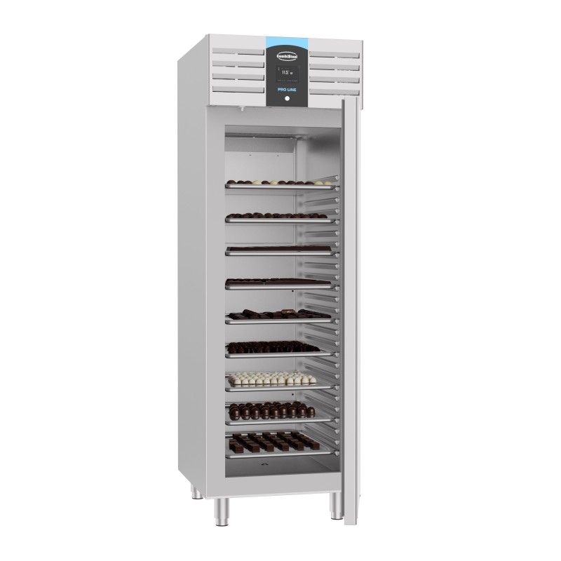 Armoire Réfrigérée pour Chocolat +12 à +18°C Acier Inoxydable 4 Grilles 2/1 GN Verrouillable - Combisteel