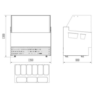 Vitrine à glace Phuket 9x5l - Combisteel