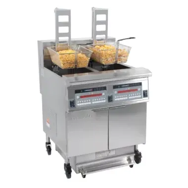 Friteuse électrique avec relevage automatique et filtration 2x22 l 17+17kw - Casselin