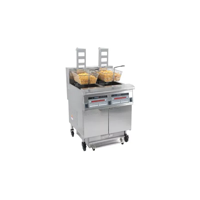Friteuse électrique avec relevage automatique et filtration 2x22 l 17+17kw - Casselin
