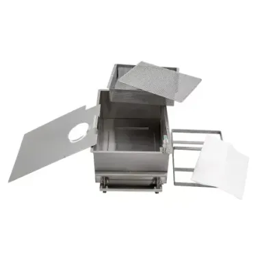 Friteuse électrique avec relevage automatique et filtration 12+22 L 8,5+17kW