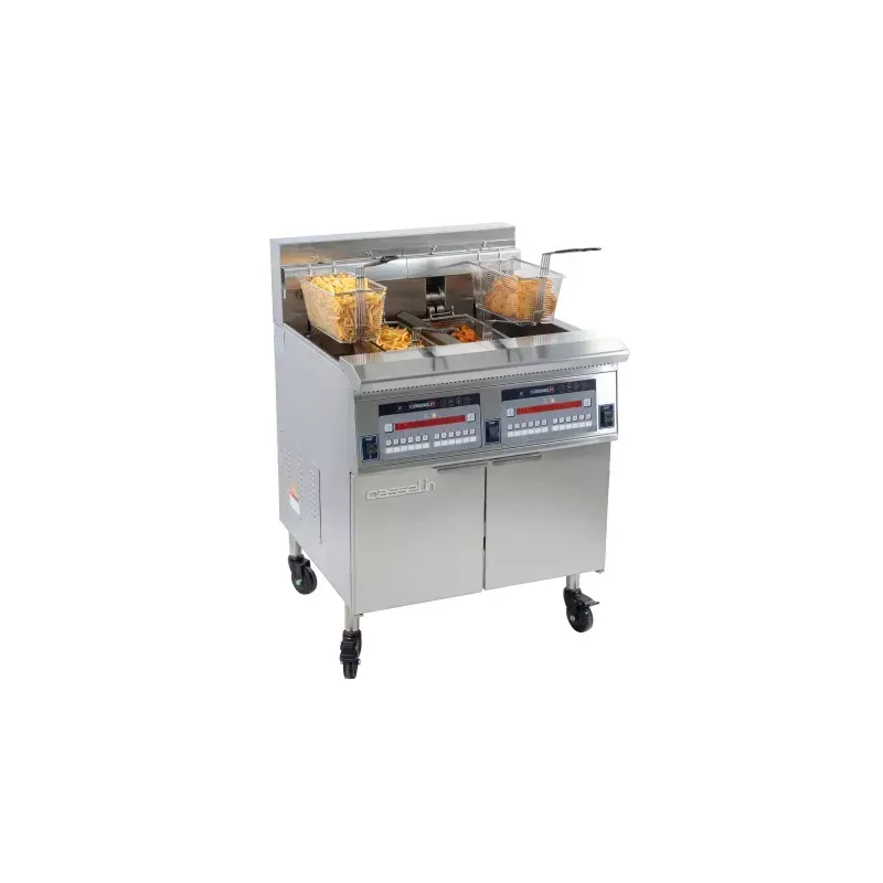Friteuse électrique avec filtration 2 x 22 litres 17+17kW - Casselin