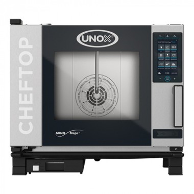 Four professionnel UNOX ChefTop Mind GN1/1-Plus | Four mixte Gaz 5 niveaux GN1/1 | Ecran tactile 9,5" | Technologie Mind.Maps