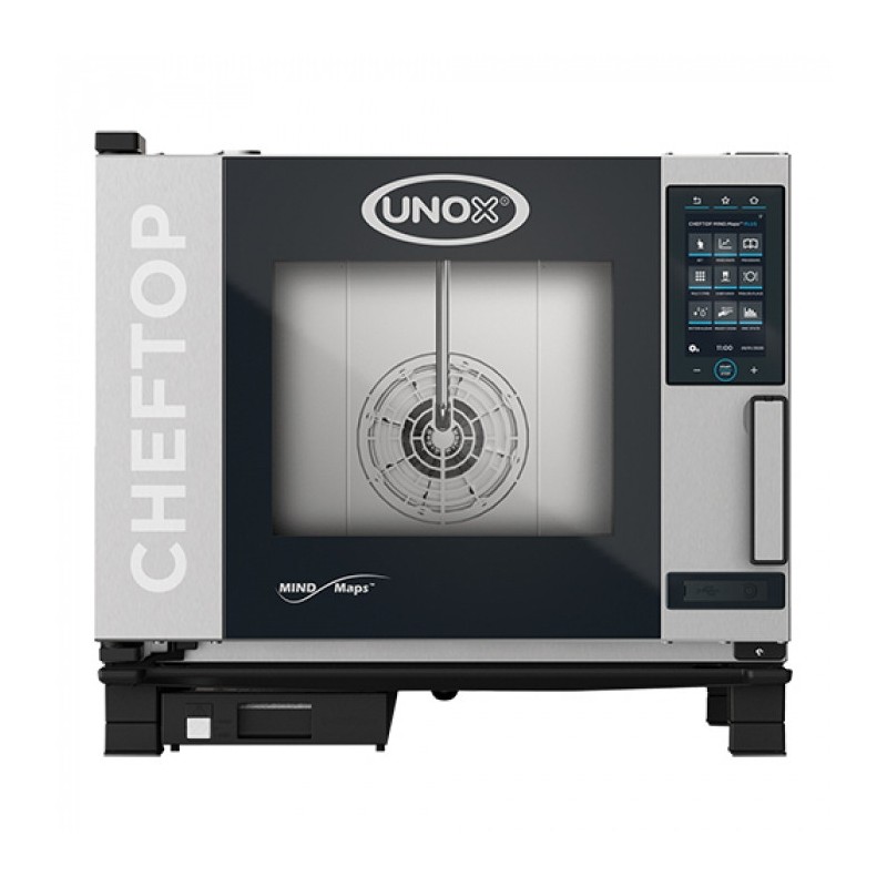 Four professionnel UNOX ChefTop Mind GN1/1-Plus | Four mixte Gaz 5 niveaux GN1/1 | Ecran tactile 9,5" | Technologie Mind.Maps