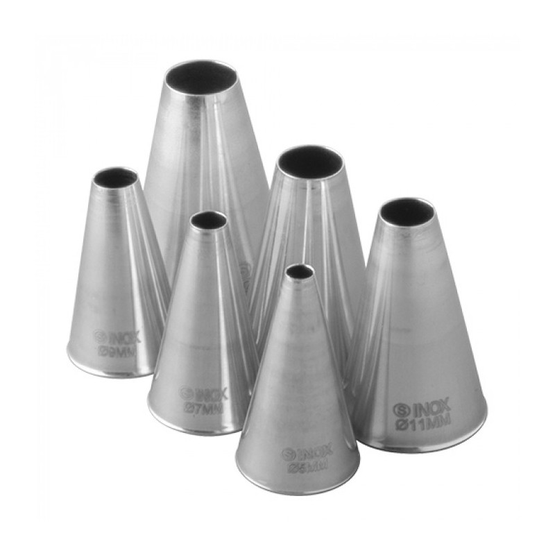 Douille inox - 6 pièces - Diam 5 à 15 mm - Emga
