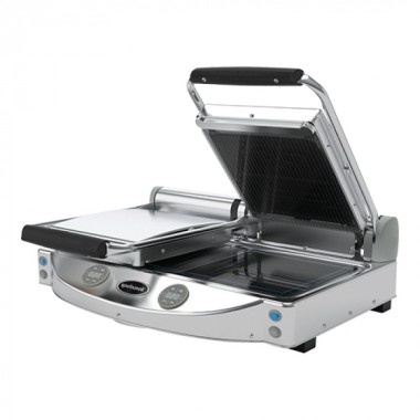 Grill panini double digital vitrocéramique - Lisse et rainurée - SpidoCook