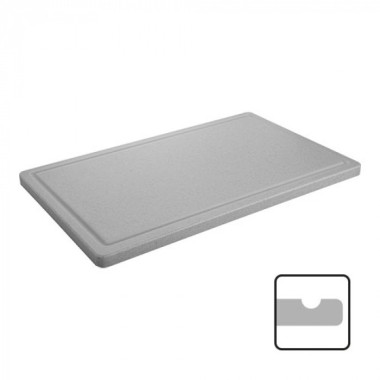 Planche découper aspect marbre avec rainure 40x25cm - Caterchef -  ref: 882195