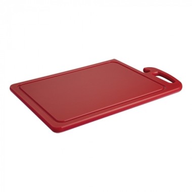 Planche découper rouge coins ronds avec poignée 45x30cm - Caterchef -  ref: 882092