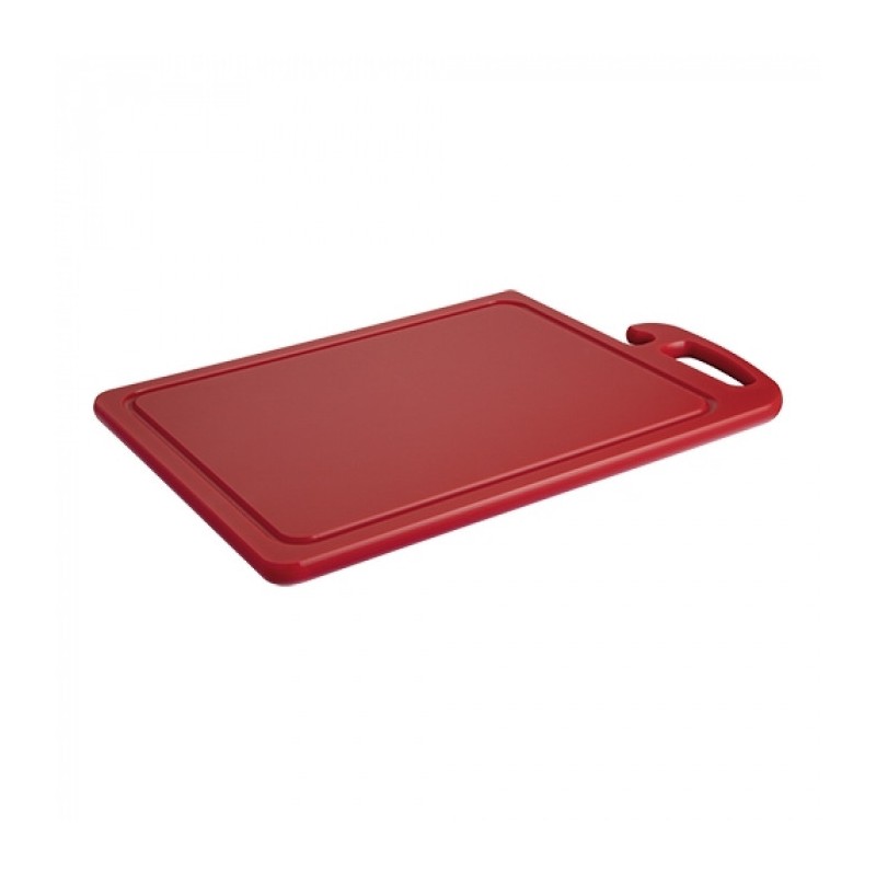 Planche découper rouge coins ronds avec poignée 45x30cm - Caterchef -  ref: 882092