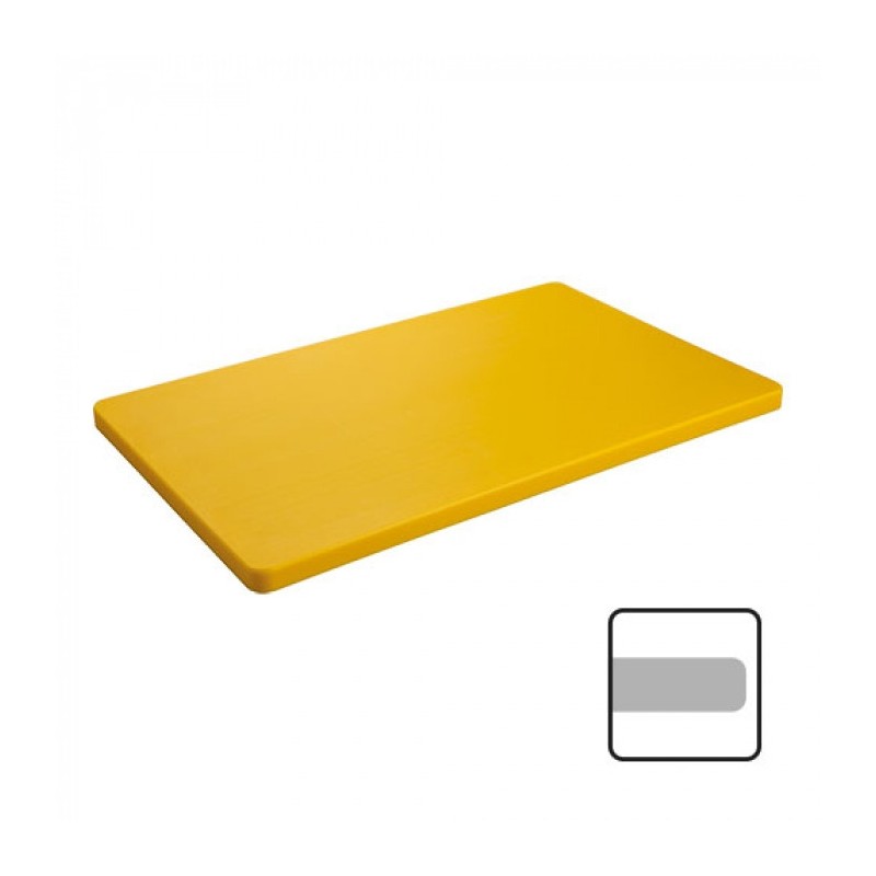 Planche découper jaune coins ronds 50x30cm - Caterchef -  ref: 882651