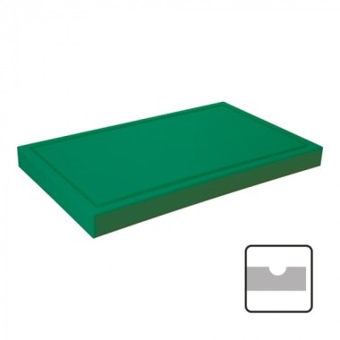 Planche découper vert avec rigole 60x33cm - Caterchef -  ref: 882492