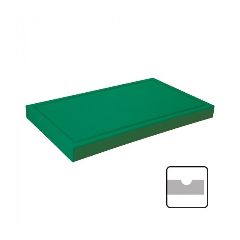 Planche découper vert avec rigole 60x33cm - Caterchef -  ref: 882492