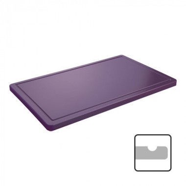 Planche à découper violette avec rainure 60 x 35cm - Caterchef -  ref: 882762