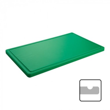 Planche à découper verte avec rainure 60 x 35cm - Caterchef -  ref: 882462
