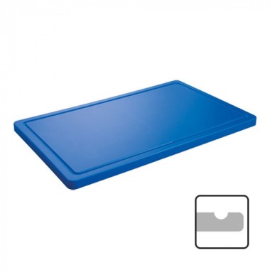 Planche à découper bleue GN1/1 avec rainure - Caterchef -  ref: 882372