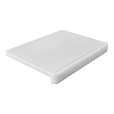 Planche à découper blanche avec bord d'arrêt 50x37cm - Caterchef -  ref: 882610