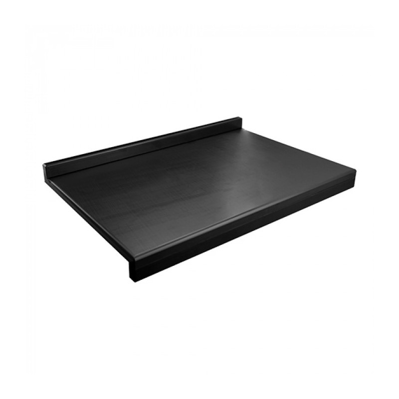 Planche à découper noire avec bord d'arrêt 60x40cm - Caterchef -  ref: 882631