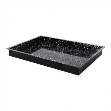 Plateau de four noir tacheté 60 x 40cm H 6cm - Caterchef -  ref: 316812