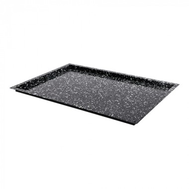 Plateau de four noir tacheté 60 x 40cm H 2cm- Caterchef -  ref: 316810