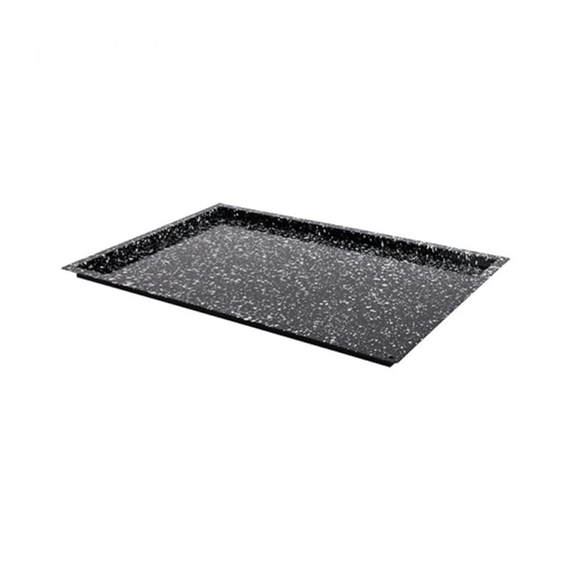 Plateau de four noir tacheté 60 x 40cm H 2cm- Caterchef -  ref: 316810