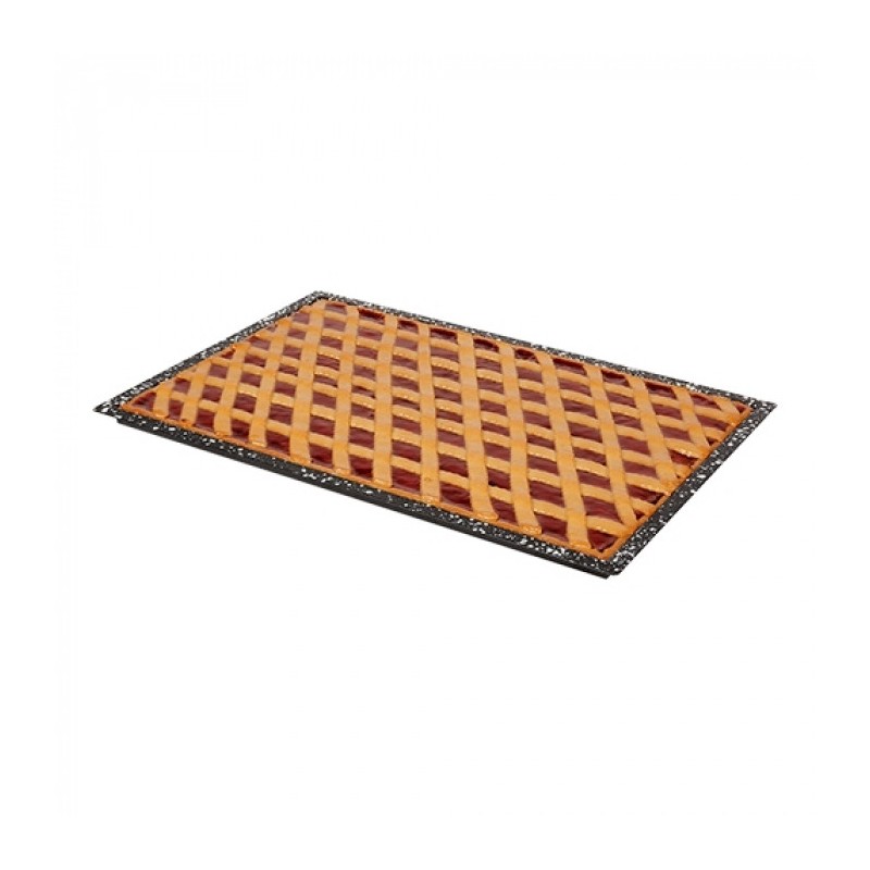 Plateau de four noir tacheté 60 x 40cm H 2cm- Caterchef -  ref: 316810
