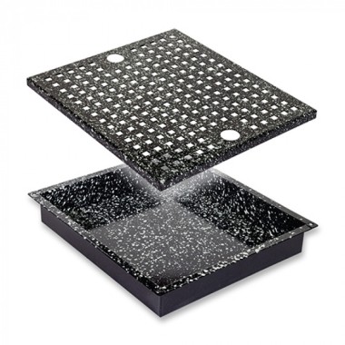 Plateau de four avec grill perforé H 4cm - Caterchef -  ref: 316820