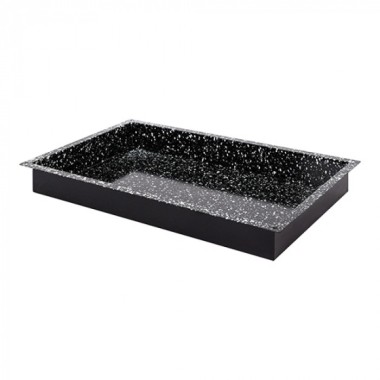 Plateau de four noir tacheté GN 1/1 H 6cm - Caterchef -  ref: 316805