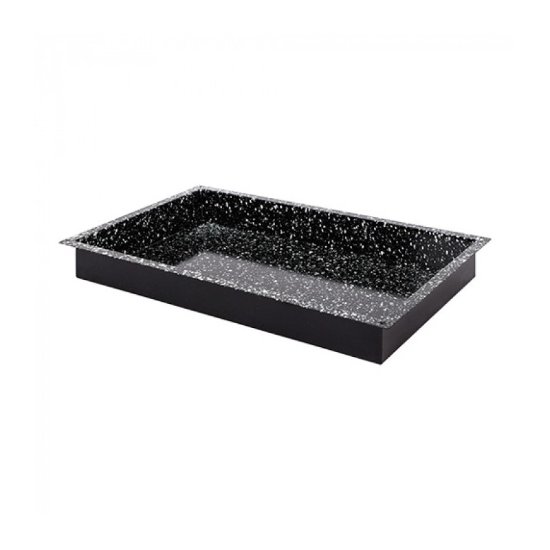 Plateau de four noir tacheté GN 1/1 H 6cm - Caterchef -  ref: 316805