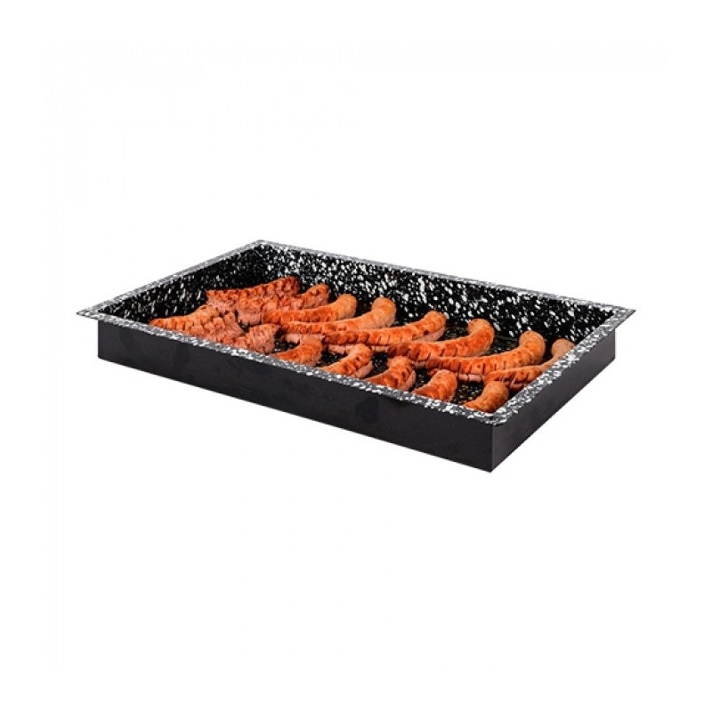 Plateau de four noir tacheté GN 1/1 H 6cm - Caterchef -  ref: 316805
