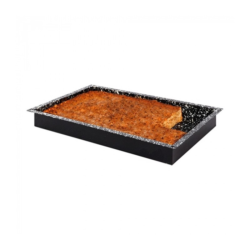 Plateau de four noir tacheté GN 1/1 H 6cm - Caterchef -  ref: 316805
