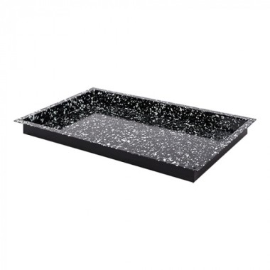 Plateau de four noir tacheté GN 1/1 H 4cm - Caterchef -  ref: 316804