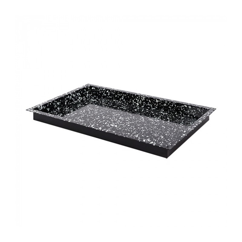 Plateau de four noir tacheté GN 1/1 H 4cm - Caterchef -  ref: 316804