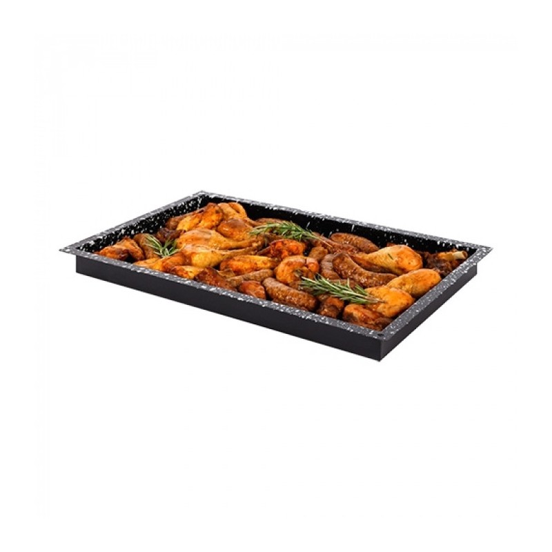 Plateau de four noir tacheté GN 1/1 H 4cm - Caterchef -  ref: 316804