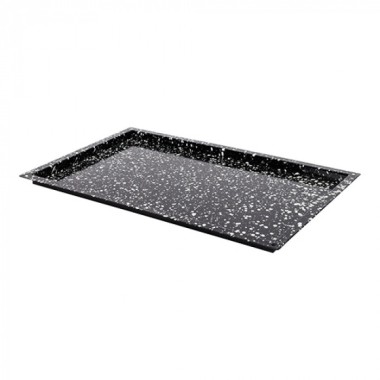 Plateau de four noir tacheté GN 1/1 H 2cm - Caterchef -  ref: 316803