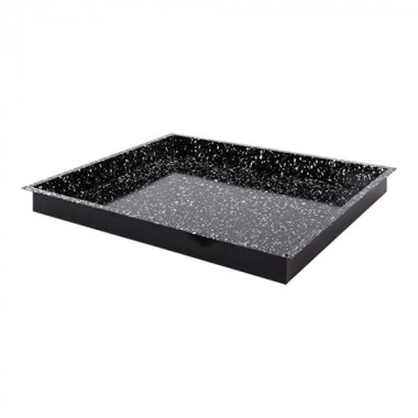 Plateau de four noir tacheté GN 2/1 H 6cm - Caterchef -  ref: 316808