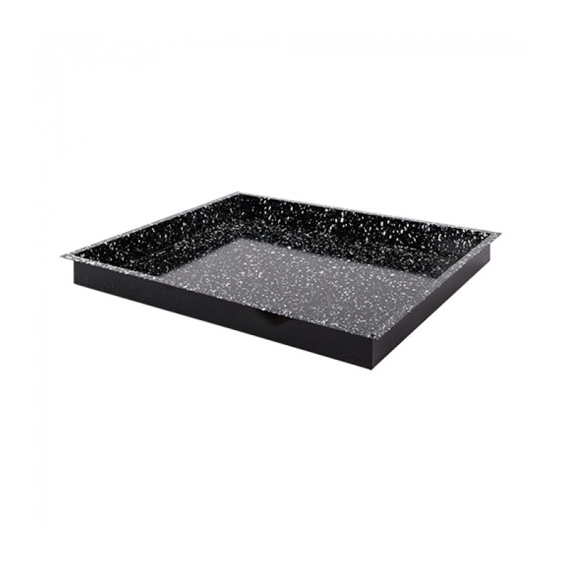 Plateau de four noir tacheté GN 2/1 H 6cm - Caterchef -  ref: 316808