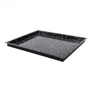 Plateau de four noir tacheté GN 2/1 H 4cm - Caterchef -  ref: 316807