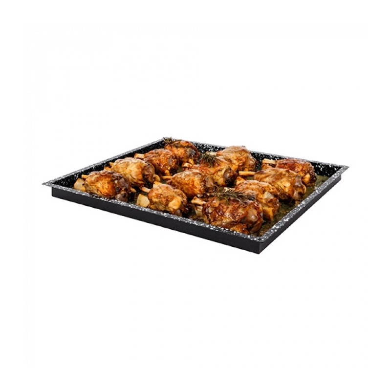 Plateau de four noir tacheté GN 2/1 H 4cm - Caterchef -  ref: 316807