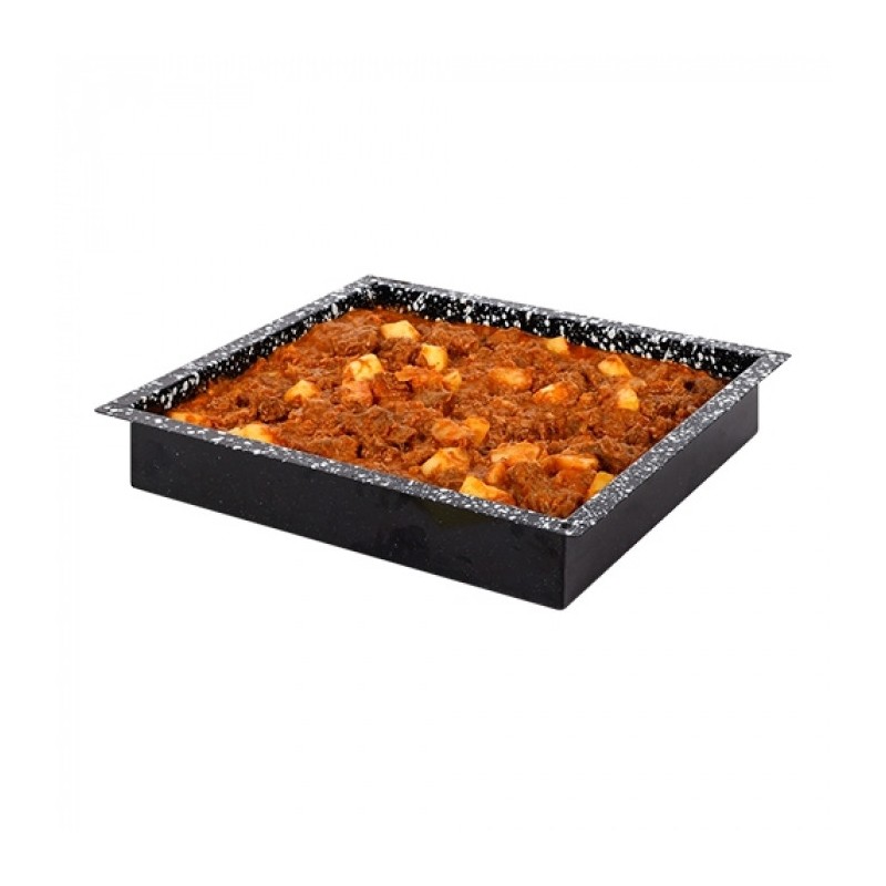 Plateau de four noir tacheté GN 2/3 H 2cm - Caterchef -  ref: 316802