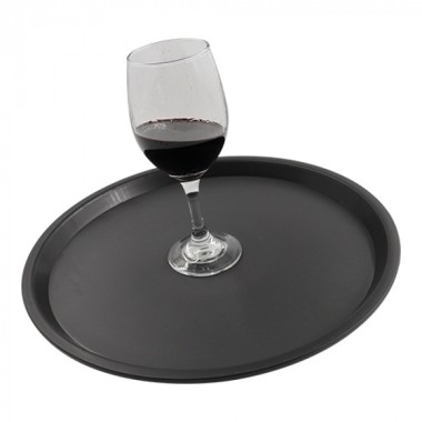 Plateau antidérapant rond noir diam 41cm - Caterchef -  ref: 430340