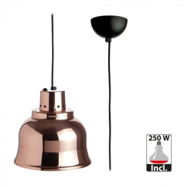 Abat-jour large cuivre avec ampoule - Caterchef star -  ref: 508026