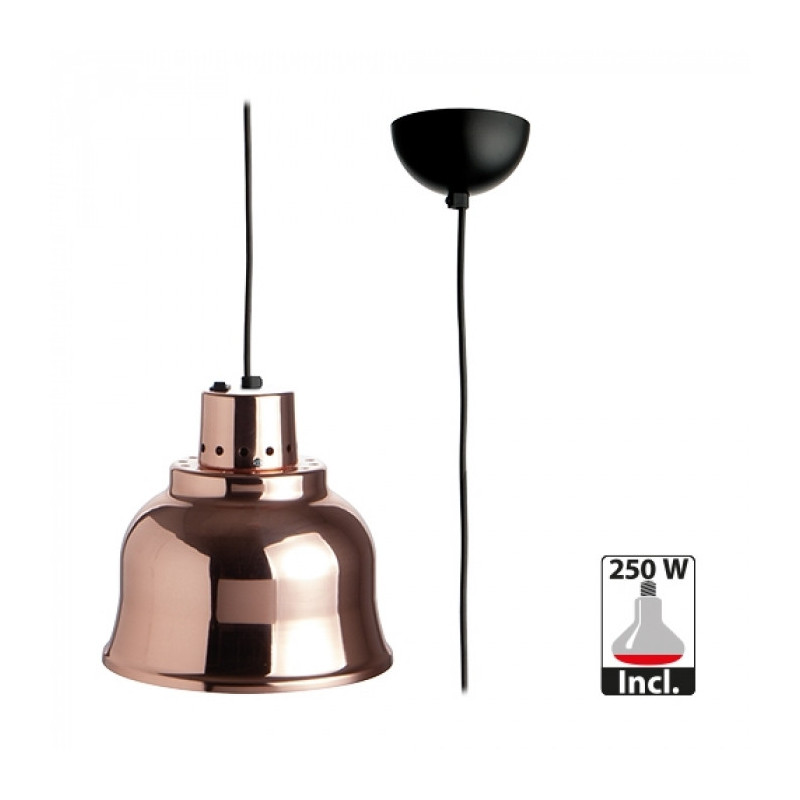Abat-jour large cuivre avec ampoule - Caterchef star -  ref: 508026