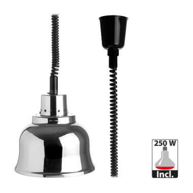 Abat-jour argent avec ampoule - Caterchef star -  ref: 508023