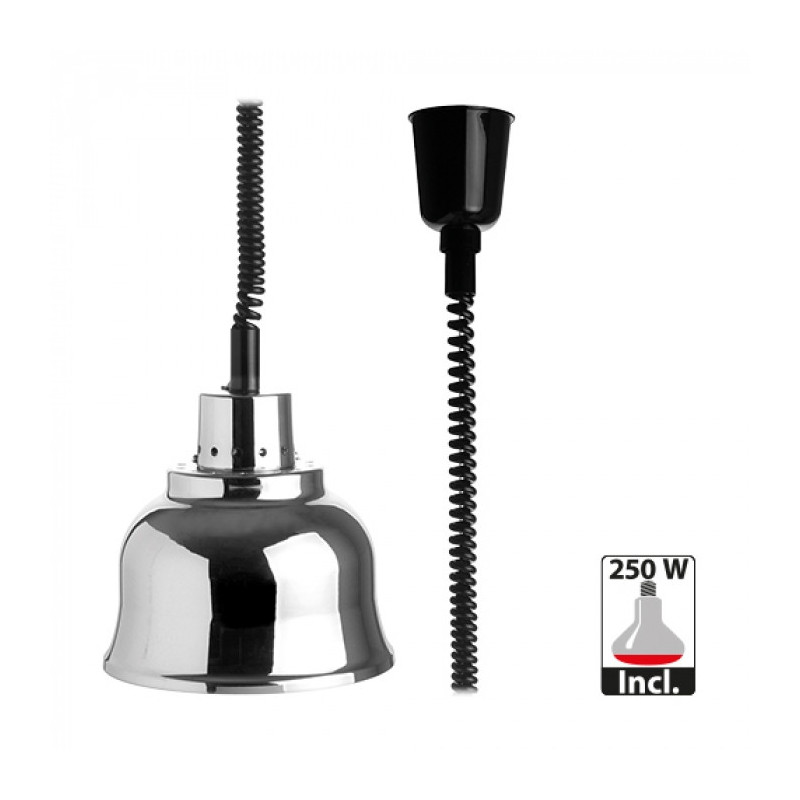 Abat-jour argent avec ampoule - Caterchef star -  ref: 508023