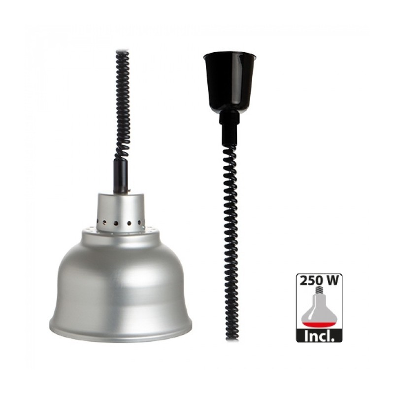 Abat-jour argent réglable avec ampoule - Caterchef star -  ref: 508020
