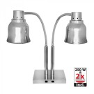Abat-jour argent avec 2 ampoules- Caterchef star -  ref: 508016